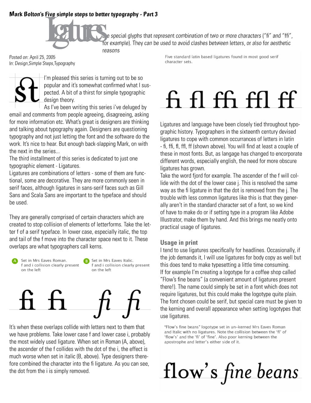 Type Ligatures