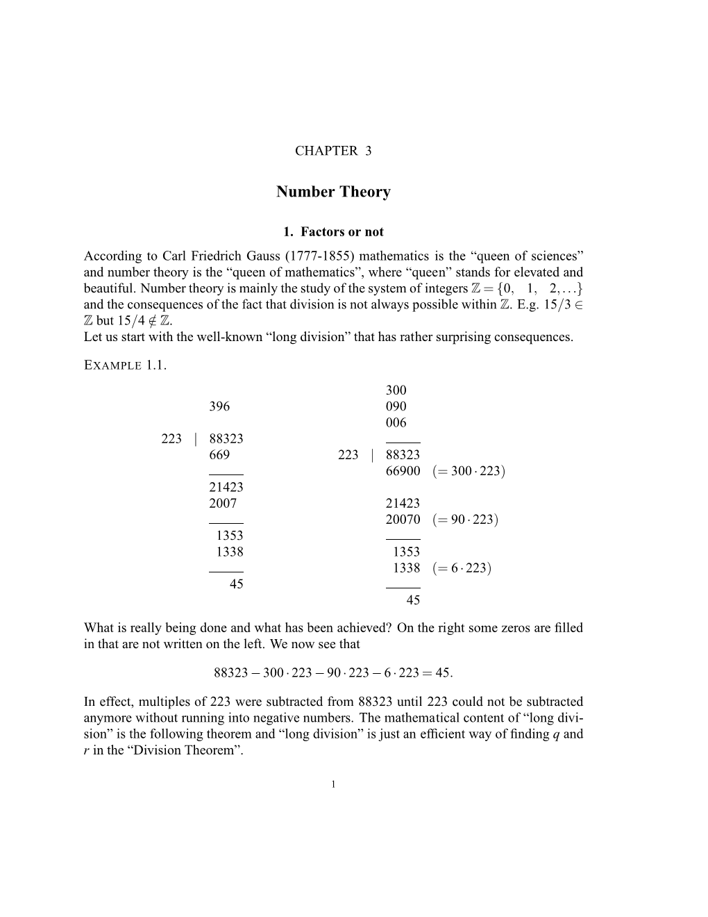 Number Theory