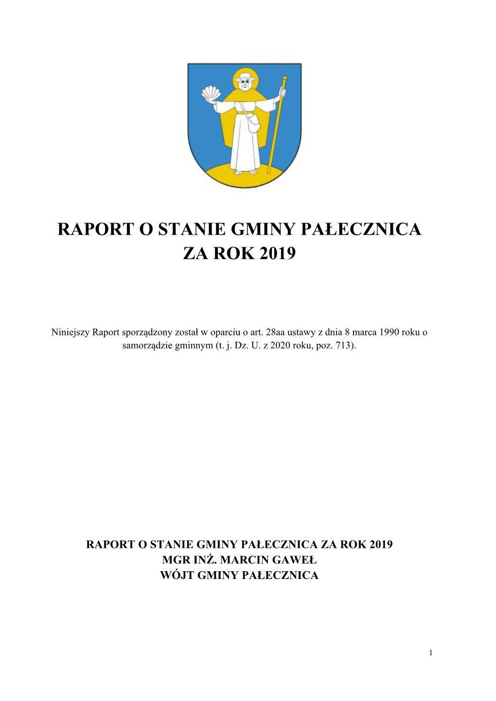 Raport O Stanie Gminy Pałecznica Za Rok 2019