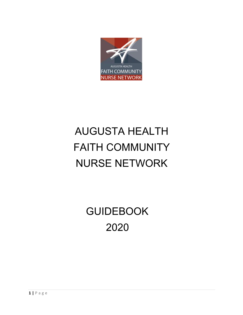 Augusta Health Faith Community Nurse Network: Guidebook