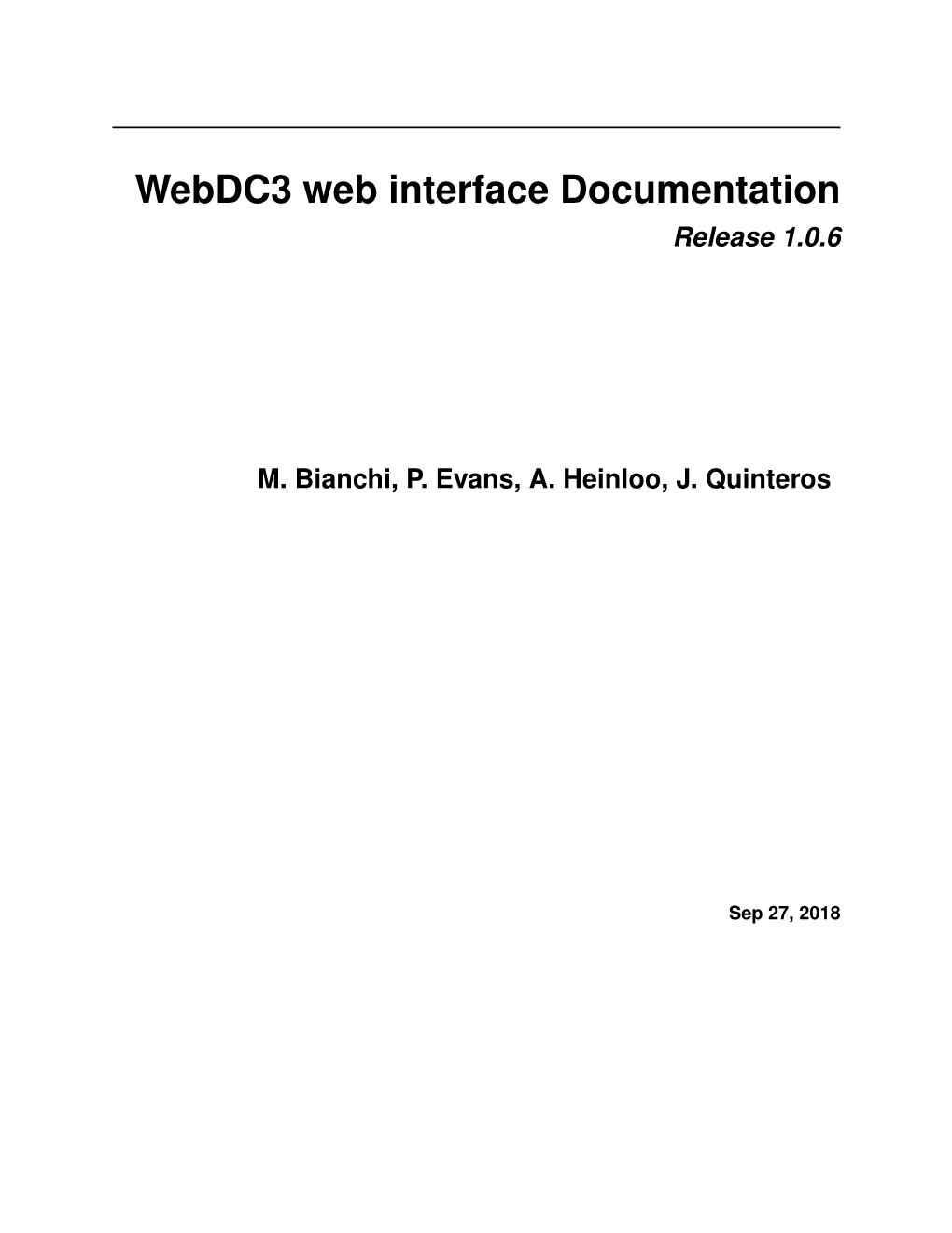 Webdc3 Web Interface Documentation Release 1.0.6