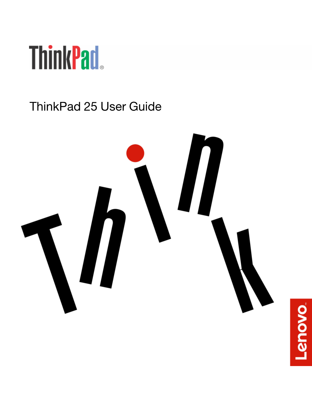 Thinkpad 25 User Guide