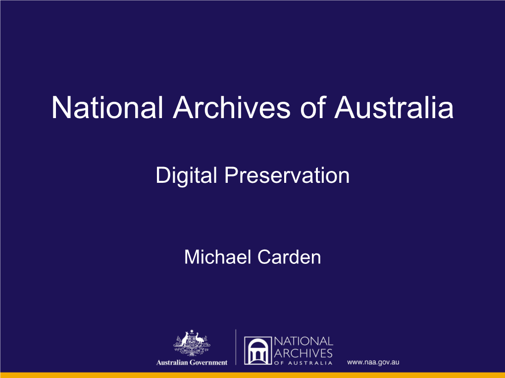 National Archives of Australia