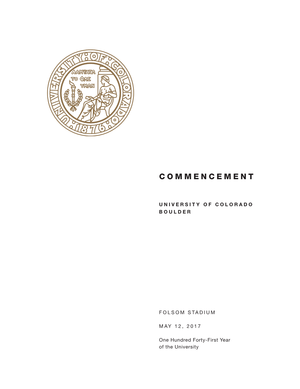 2016–17 Commencement Program