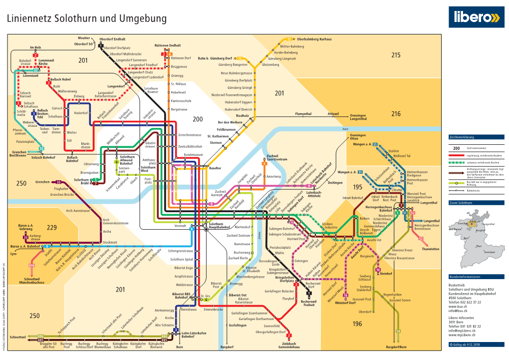 Liniennetz Solothurn Und Umgebung