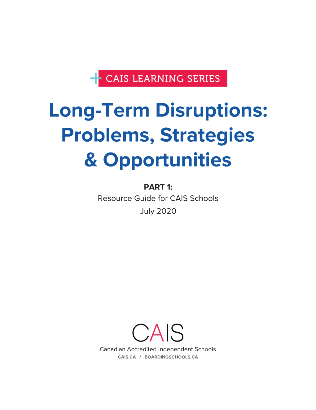 Long-Term Disruptions: Problems, Strategies & Opportunities