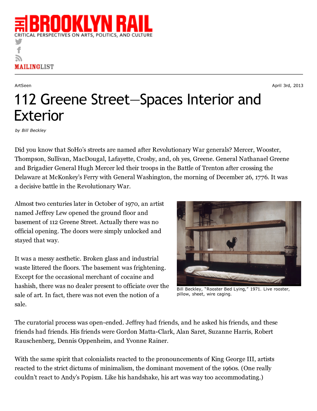 112 Greene Street—Spaces Interior and Exterior