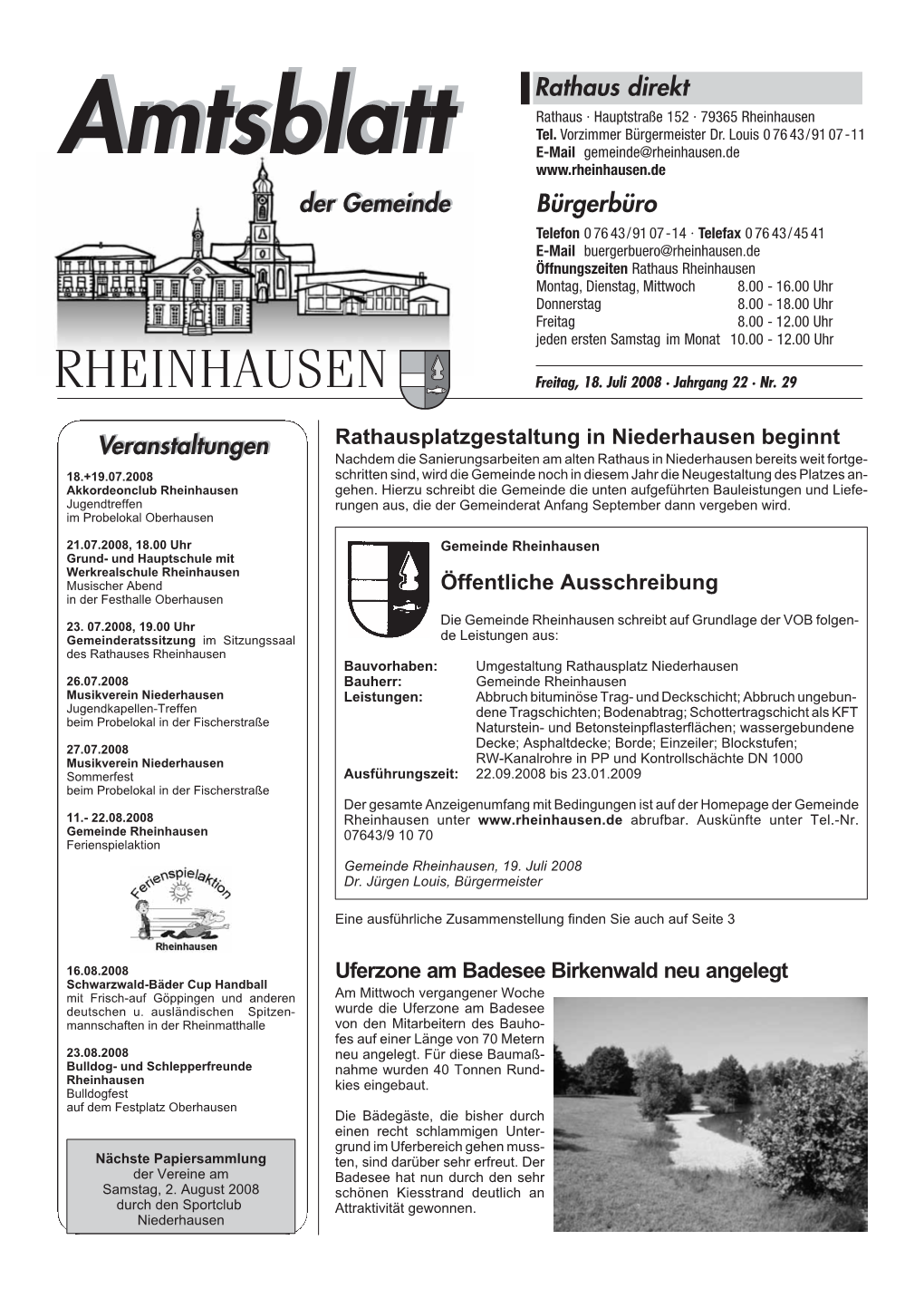 Veranstaltungen Der Gemeinde Amtsblatt