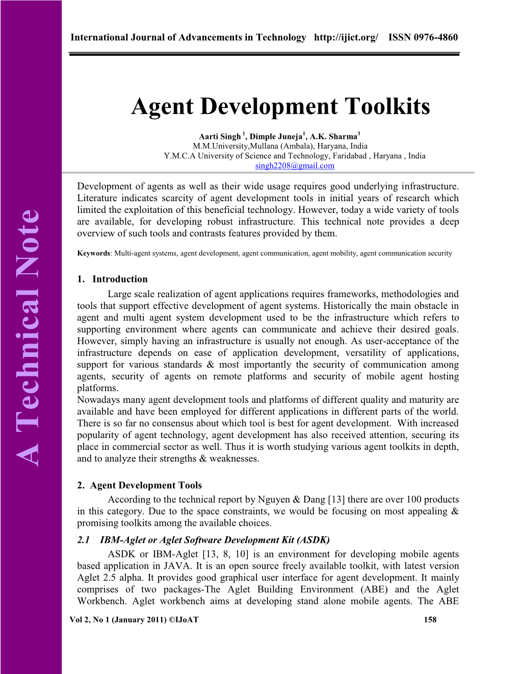 Agent Development Toolkits