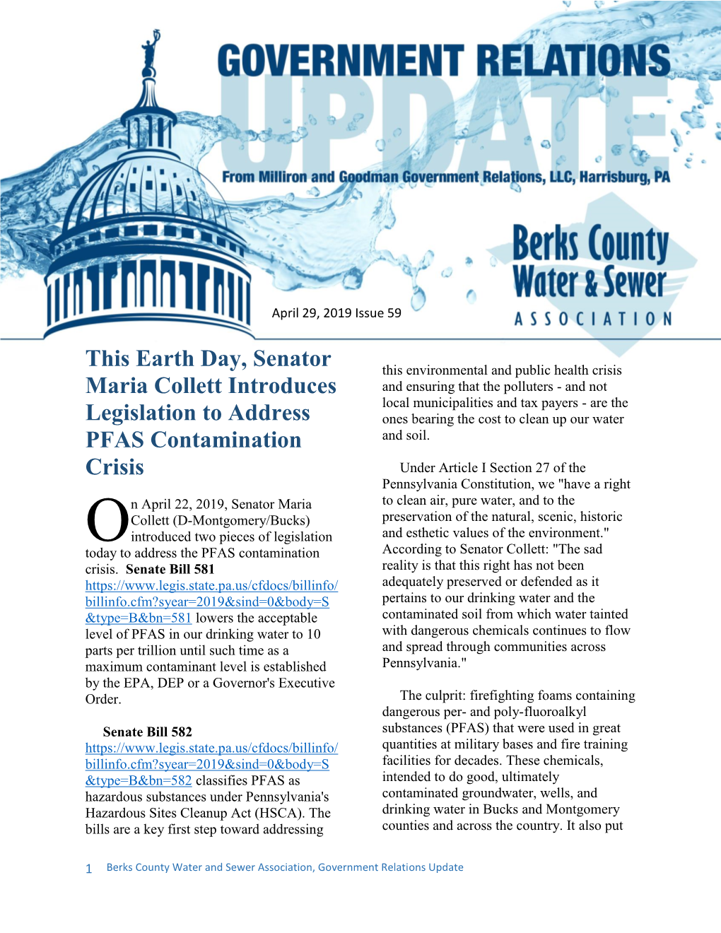 This Earth Day, Senator Maria Collett Introduces Legislation to Address PFAS Contamination Crisis