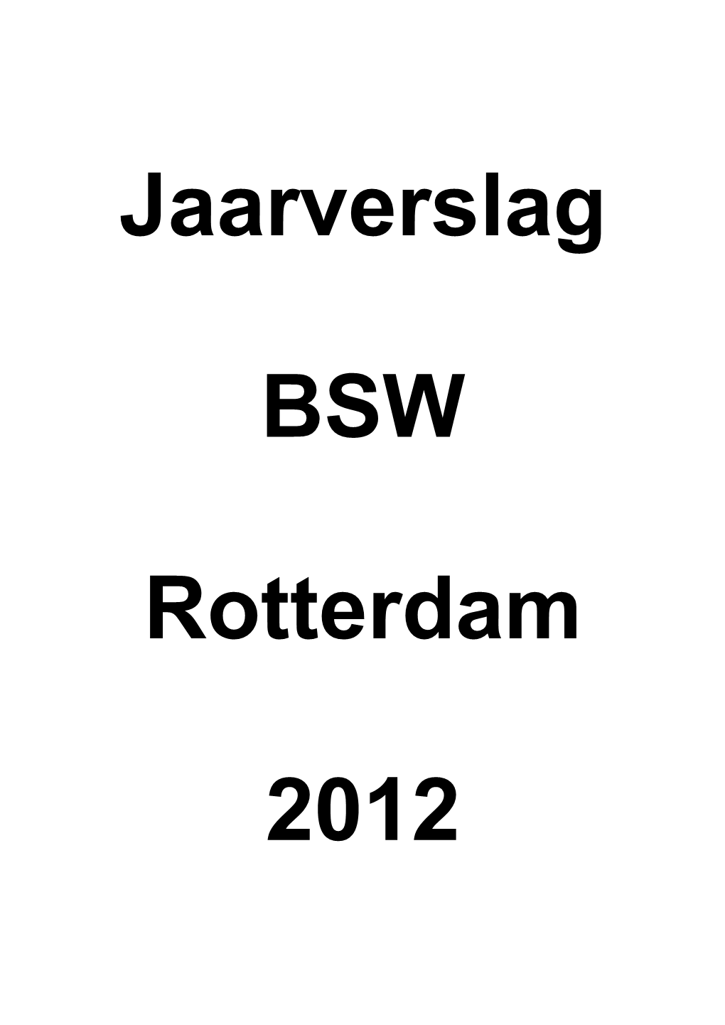 Jaarverslag 2012