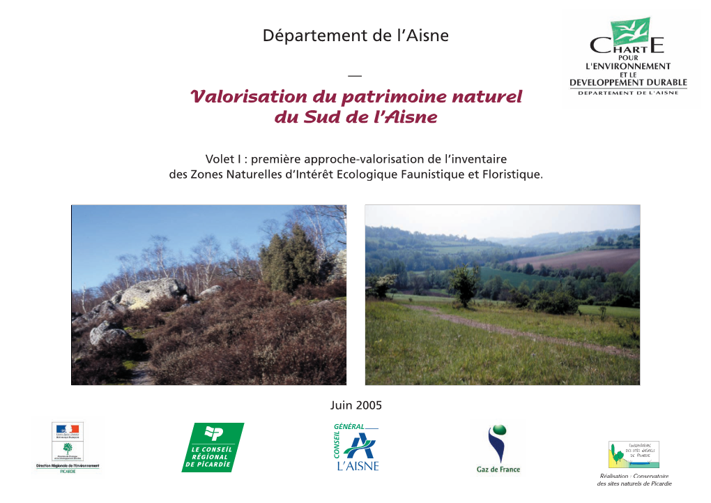 Valorisation Du Patrimoine Naturel Du Sud De L'aisne