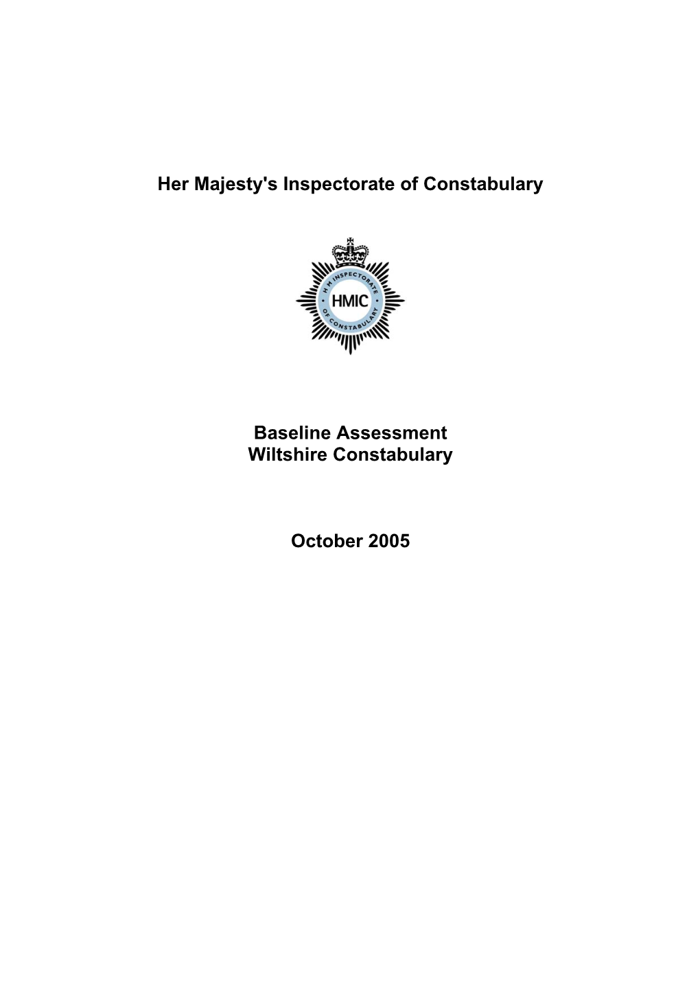 Wiltshire Baseline Assessment 2005