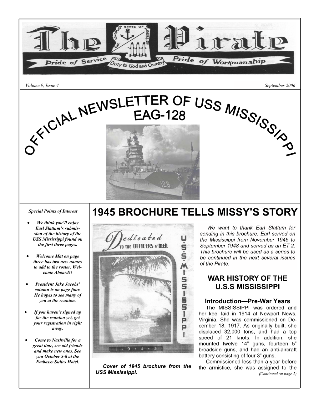 Mississippi Pirate Newsletter