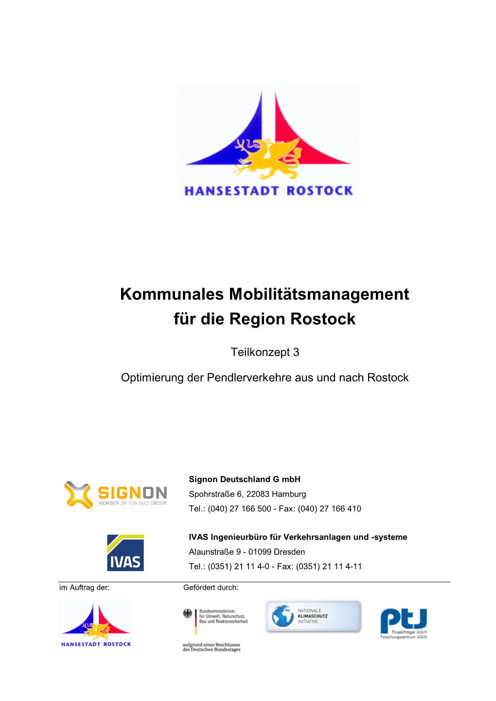 Kommunales Mobilitätsmanagement Für Die Region Rostock