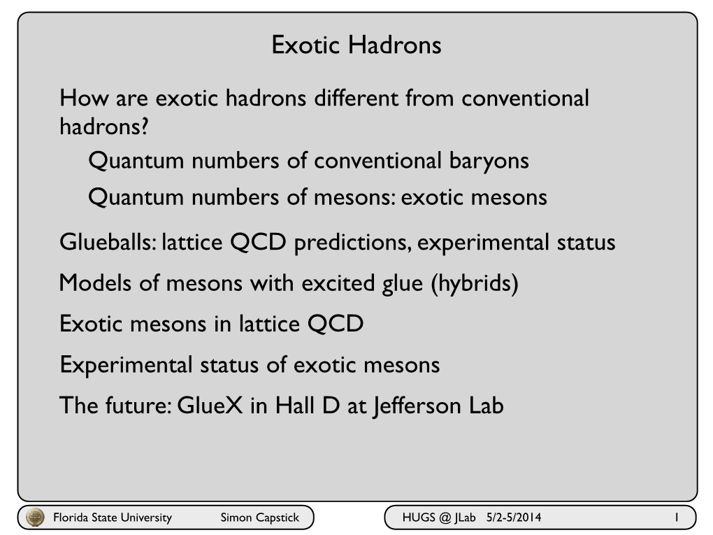 Exotic Hadrons