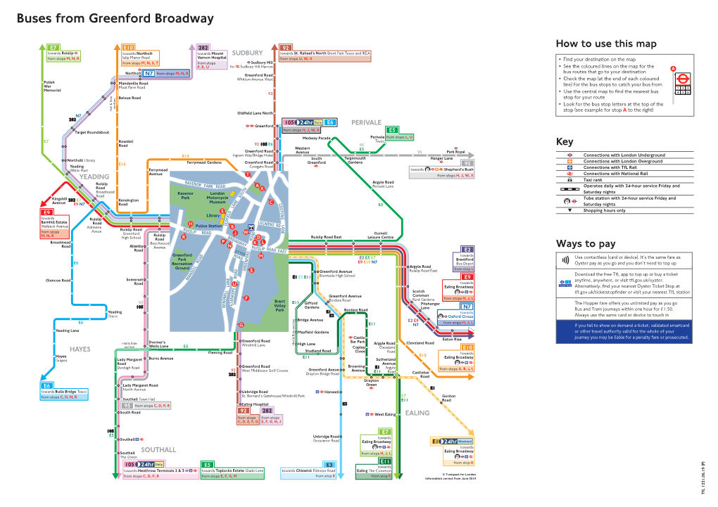 Greenford Broadway Greenford from Buses Buses Fromgreenford Broadway Ways to Pay Ways How to Usethis Map How