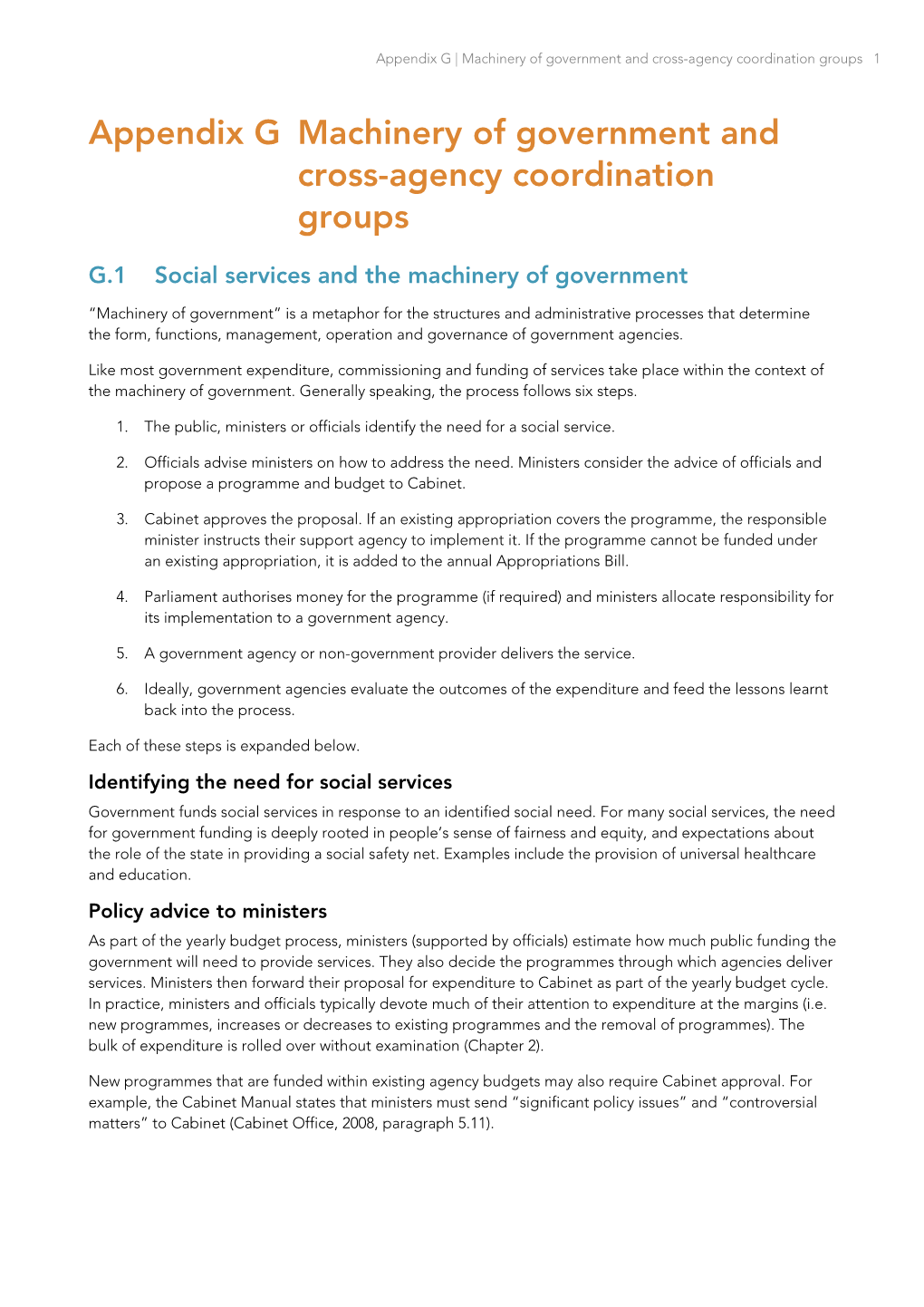 Machinery of Government and Cross Agency Coordination Groups