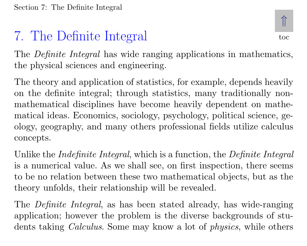 7. the Definite Integral