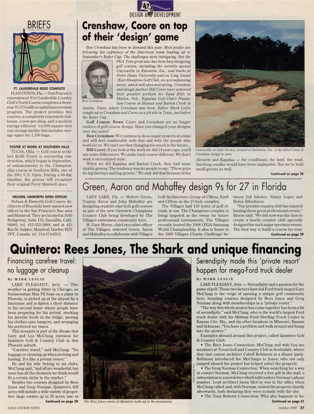 Quintero: Rees Jones, the Shark and Unique Financing