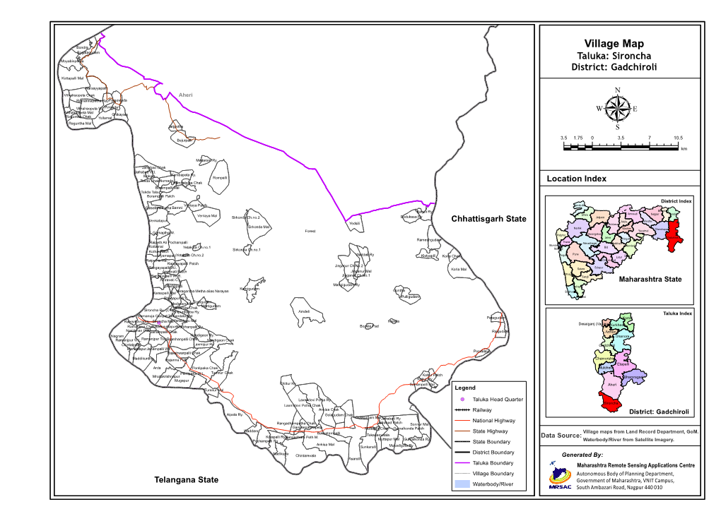 Village Map Taluka: Sironcha District: Gadchiroli