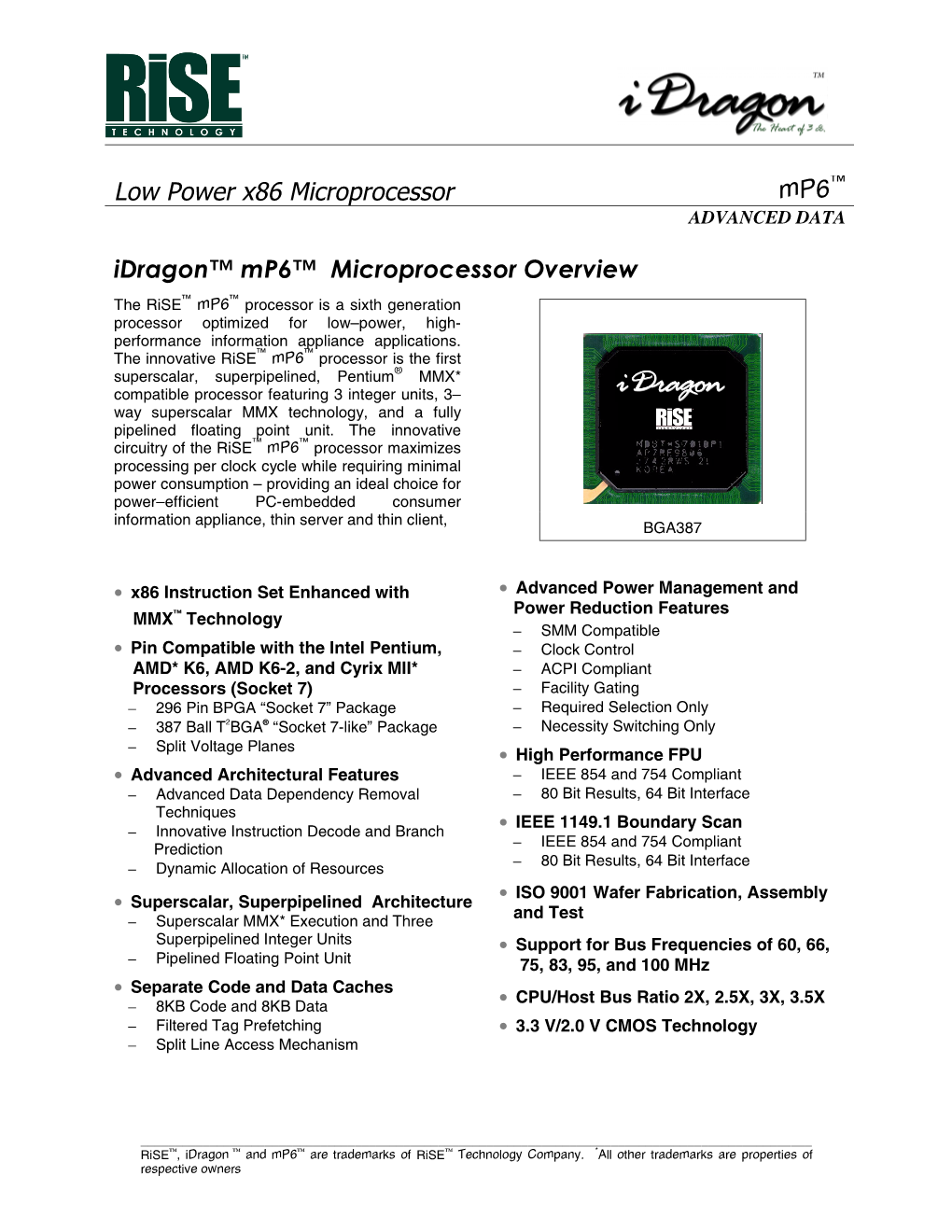 Idragon™ Mp6™ Microprocessor