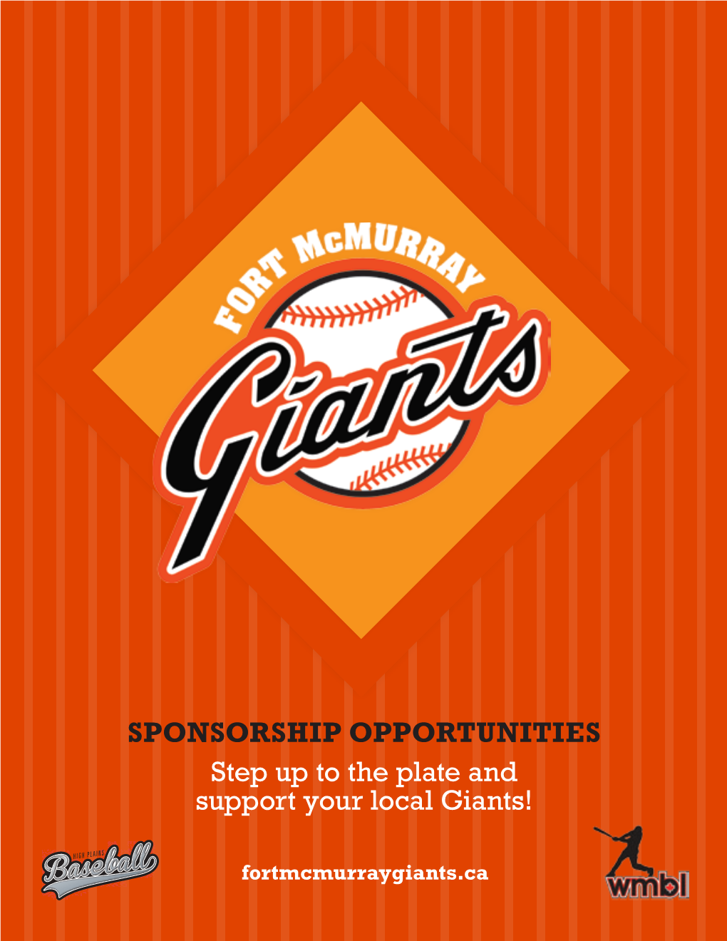 SPONSORSHIP OPPORTUNITIES Step up to the Plate and Support Your Local Giants!