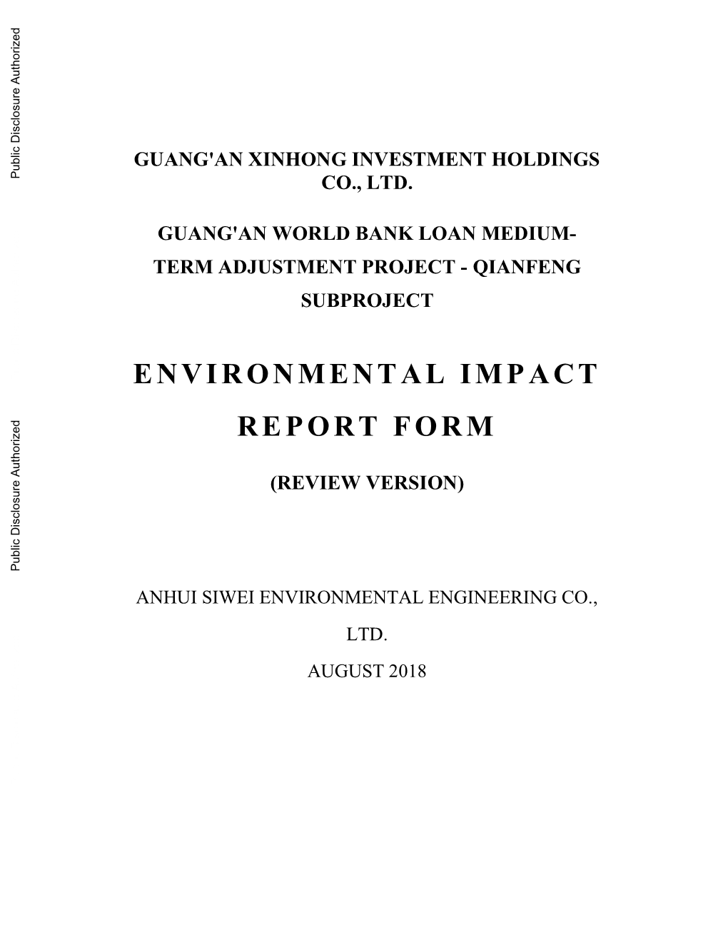 World Bank Document