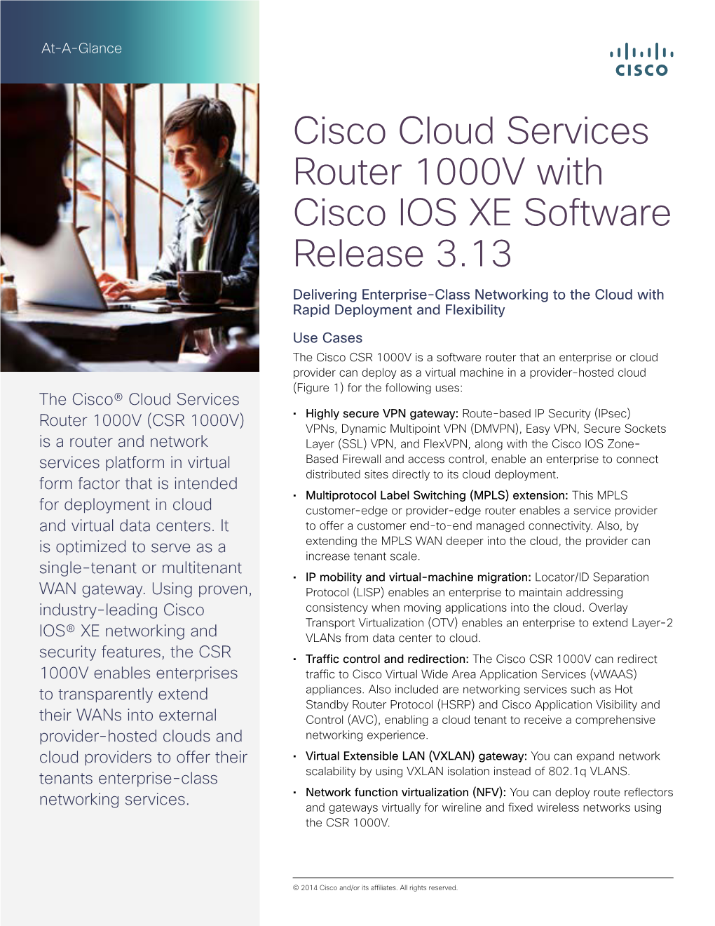Cisco Cloud Services Router 1000V with Cisco IOS XE Software