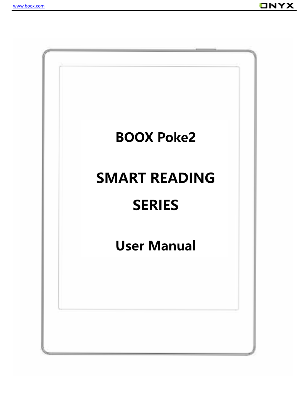 Onyx Boox Poke 2 User Manual and Guide