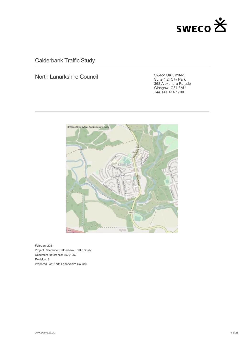 Calderbank Traffic Study North Lanarkshire Council