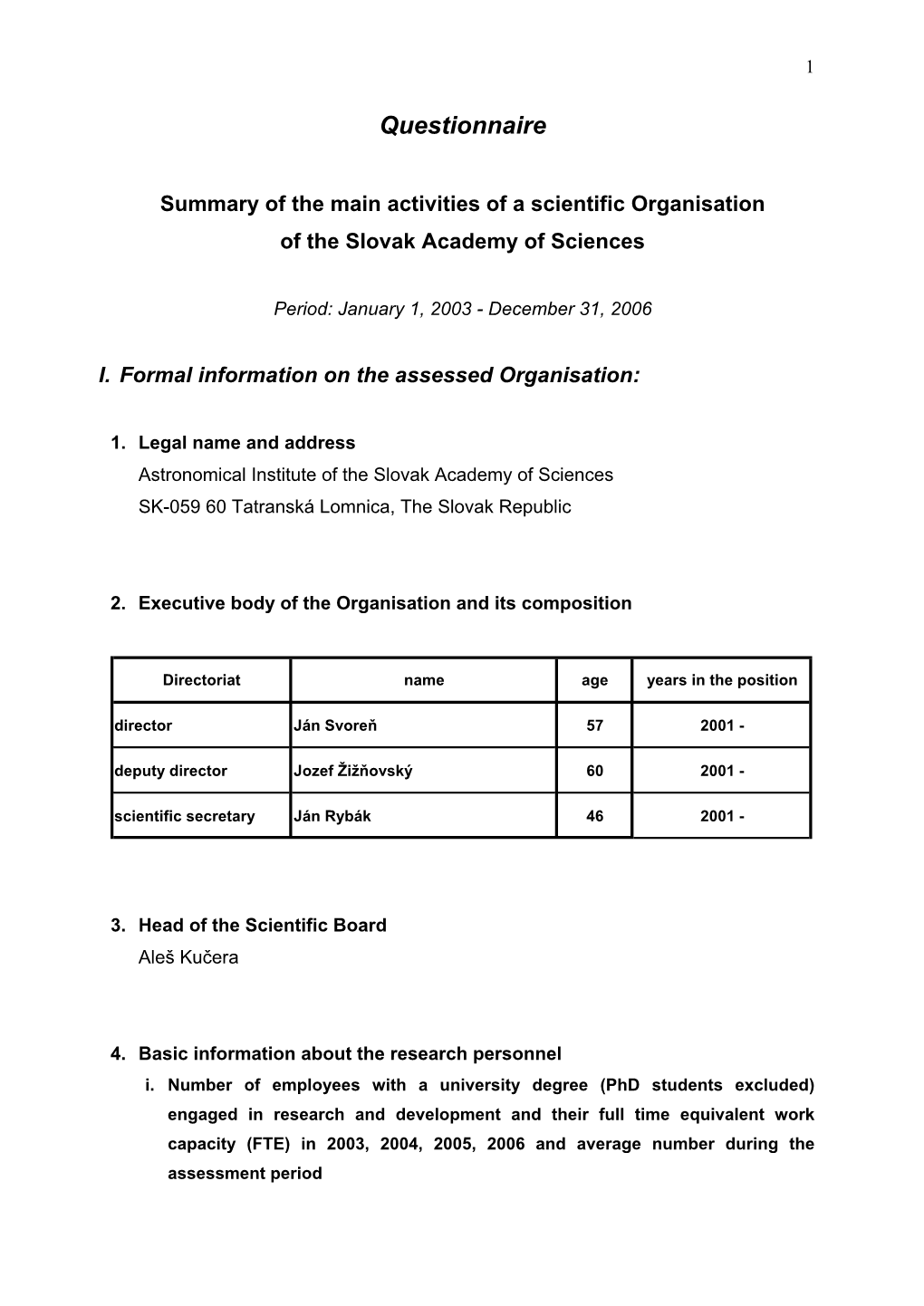 Questionnaire