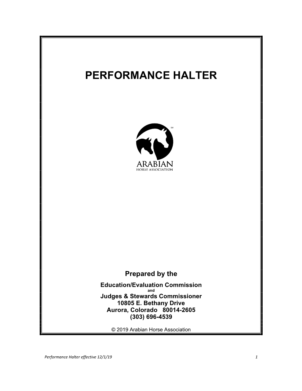 Performance Halter