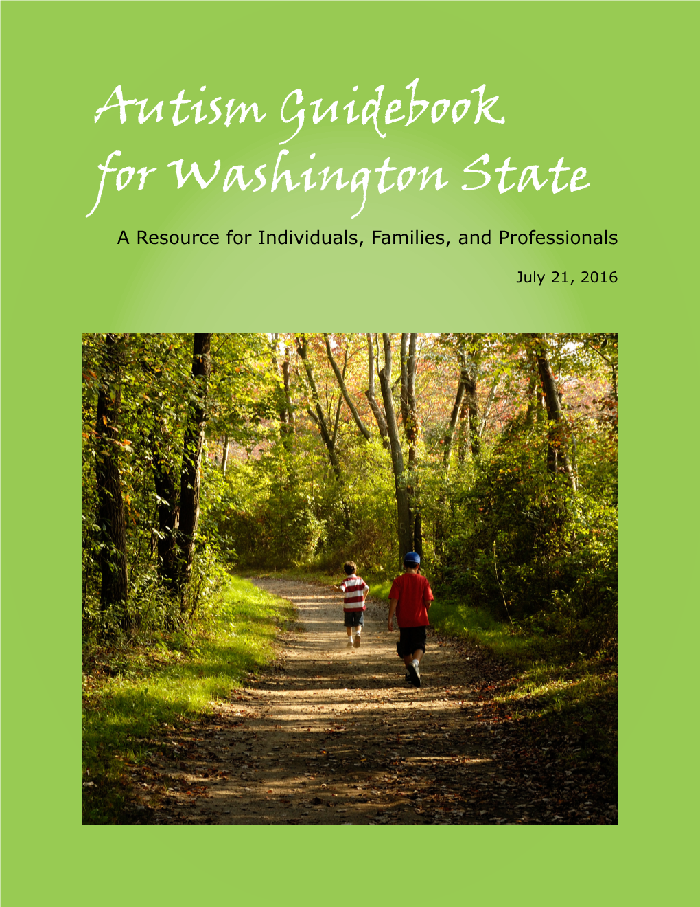 Autism Guidebook for Washington State: a Resource for Individuals, Washington State Agencies