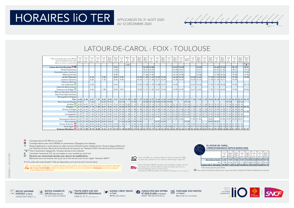 HORAIRES Lio