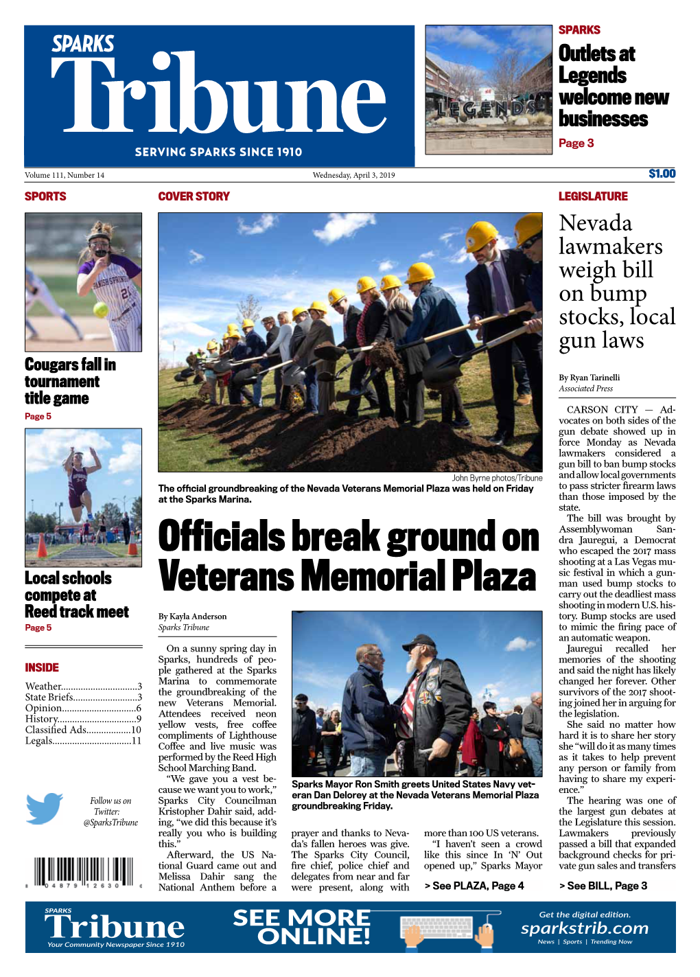 Officials Break Ground on Veterans Memorial Plaza