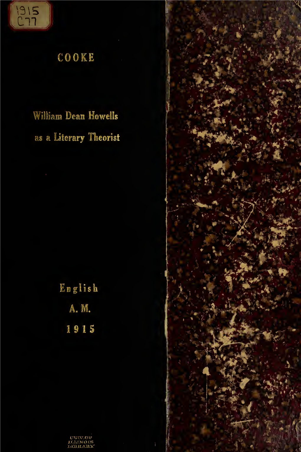 William Dean Howells As a Literary Theorist