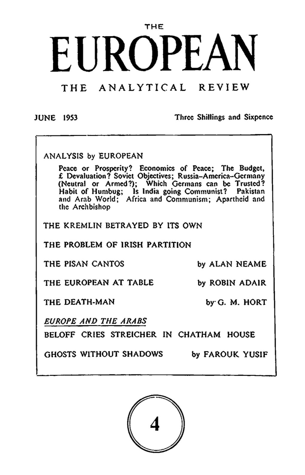 The European the Analytical Review