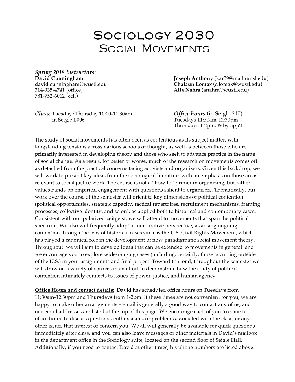 Sociology 2030 Social Movements