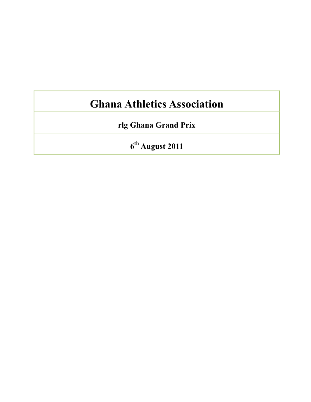 Ghana Athletics Association