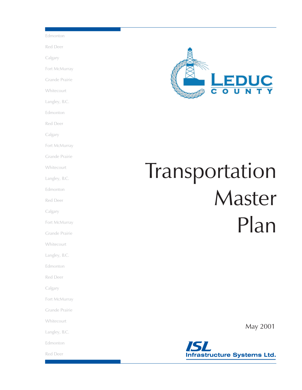 Leduc County Transportation Master Plan ERRATA