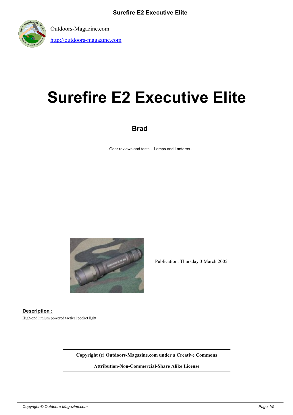 Surefire E2 Executive Elite