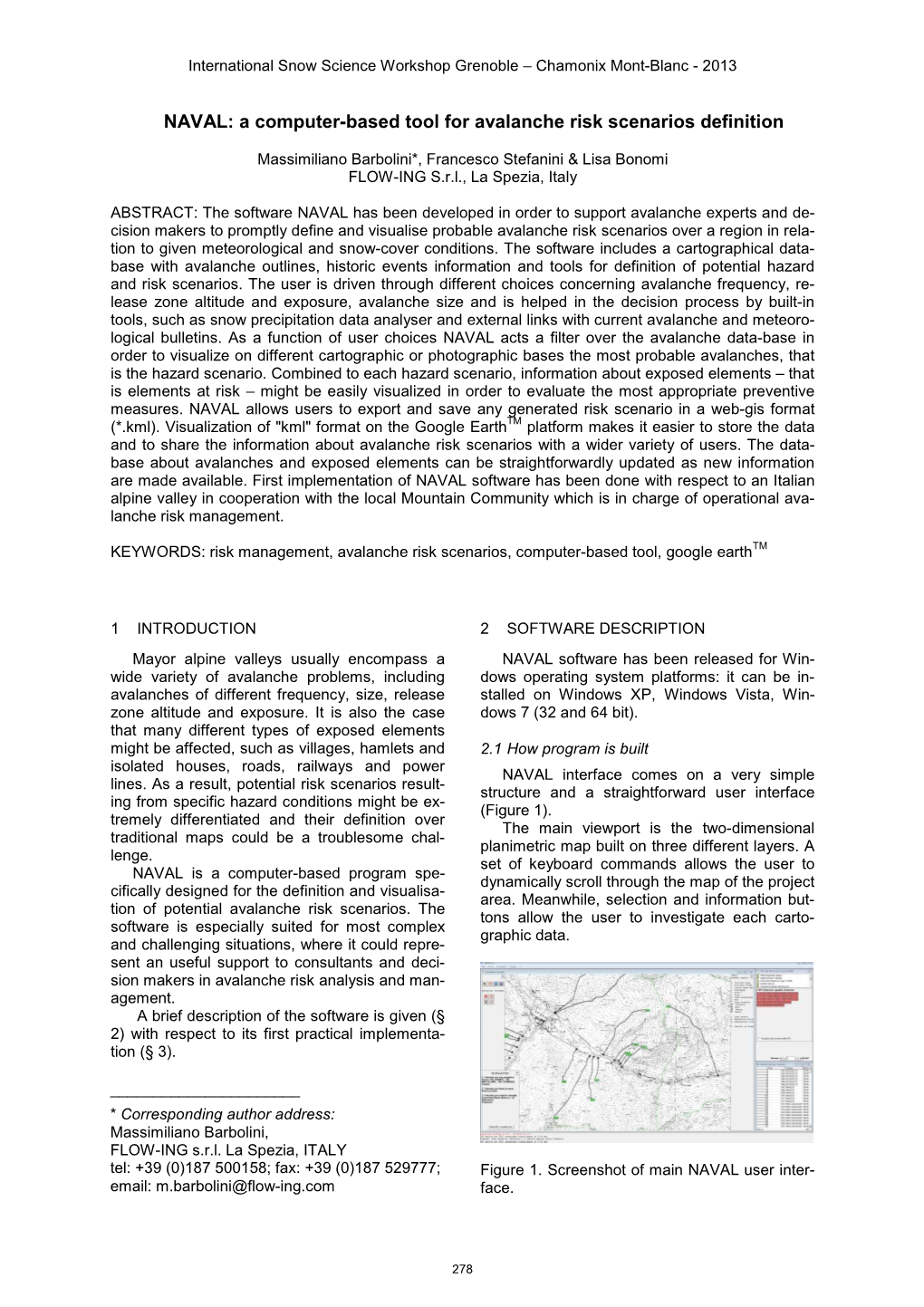 NAVAL: a Computer-Based Tool for Avalanche Risk Scenarios Definition