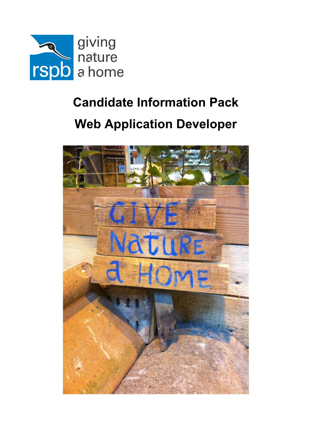 Candidate Information Pack Web Application Developer