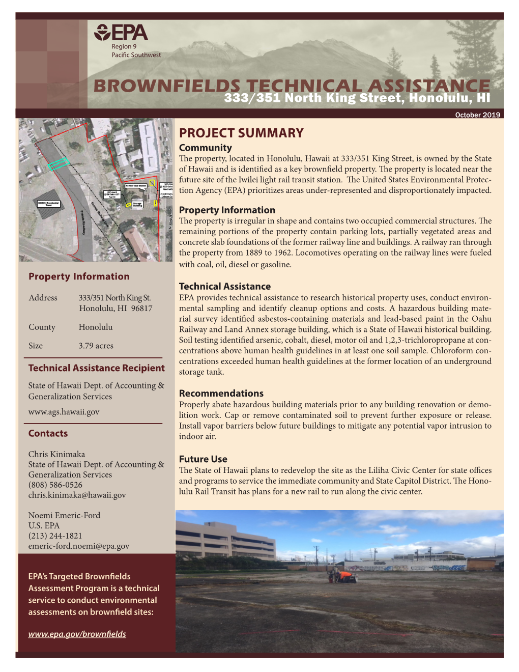 TBA Fact Sheet: Hawaii Urban Infill Property-Honolulu, HI