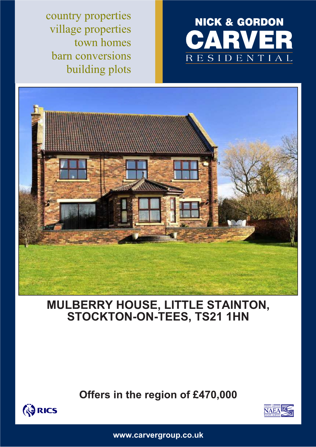 Mulberry House, Little Stainton, Stockton-On-Tees, Ts21 1Hn