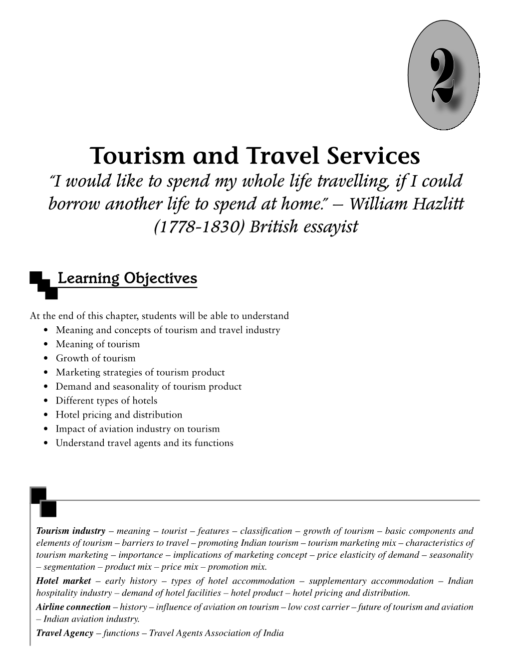 Tourism and Travel Services