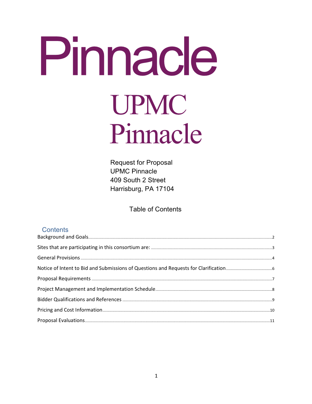 UPMC Pinnacle 409 South 2 Street Harrisburg, PA 17104