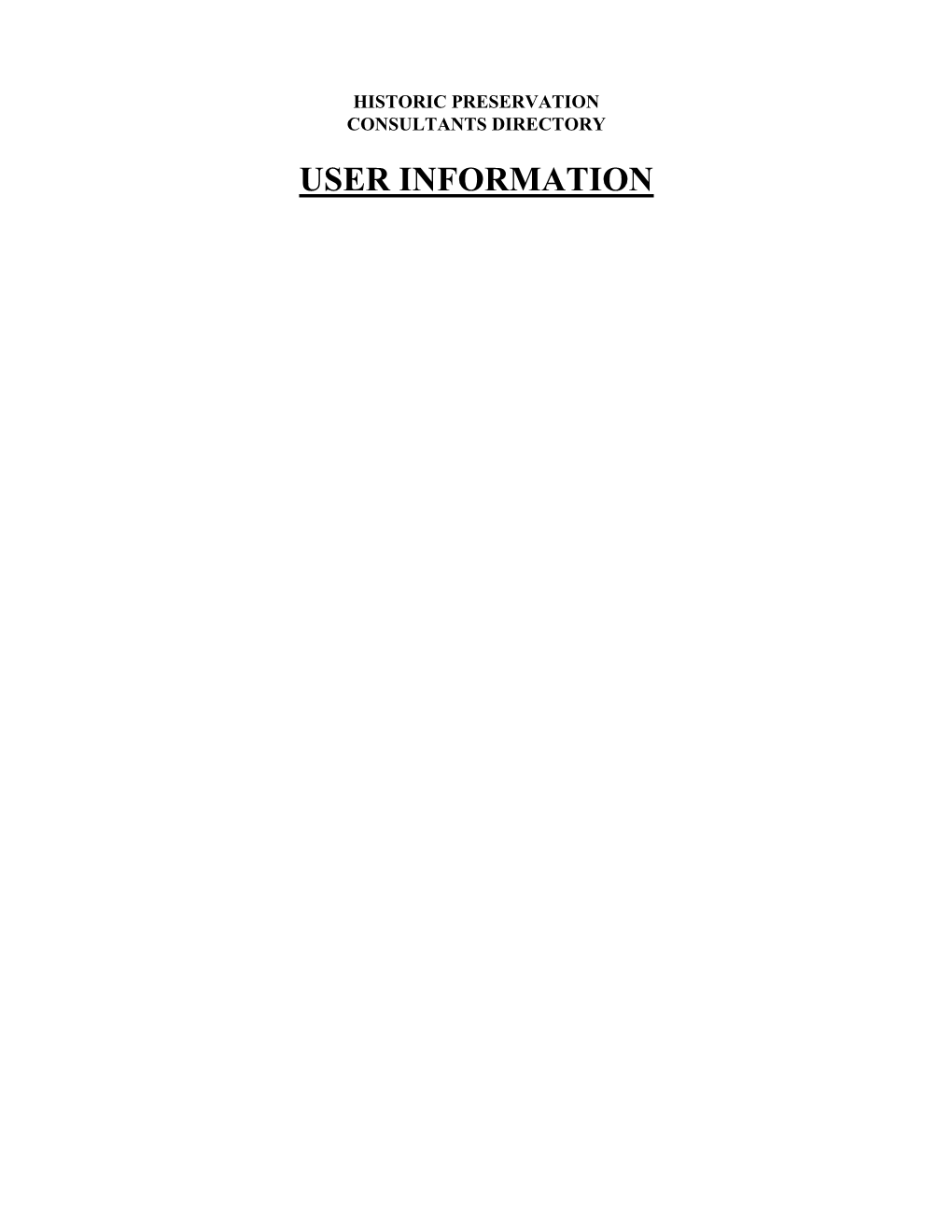 Directory User Instructions (Pdf)