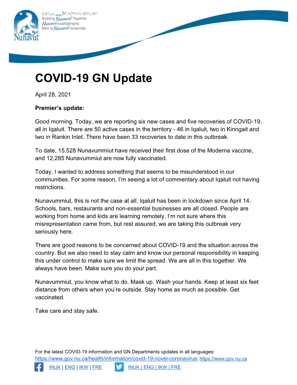 COVID-19 GN Update